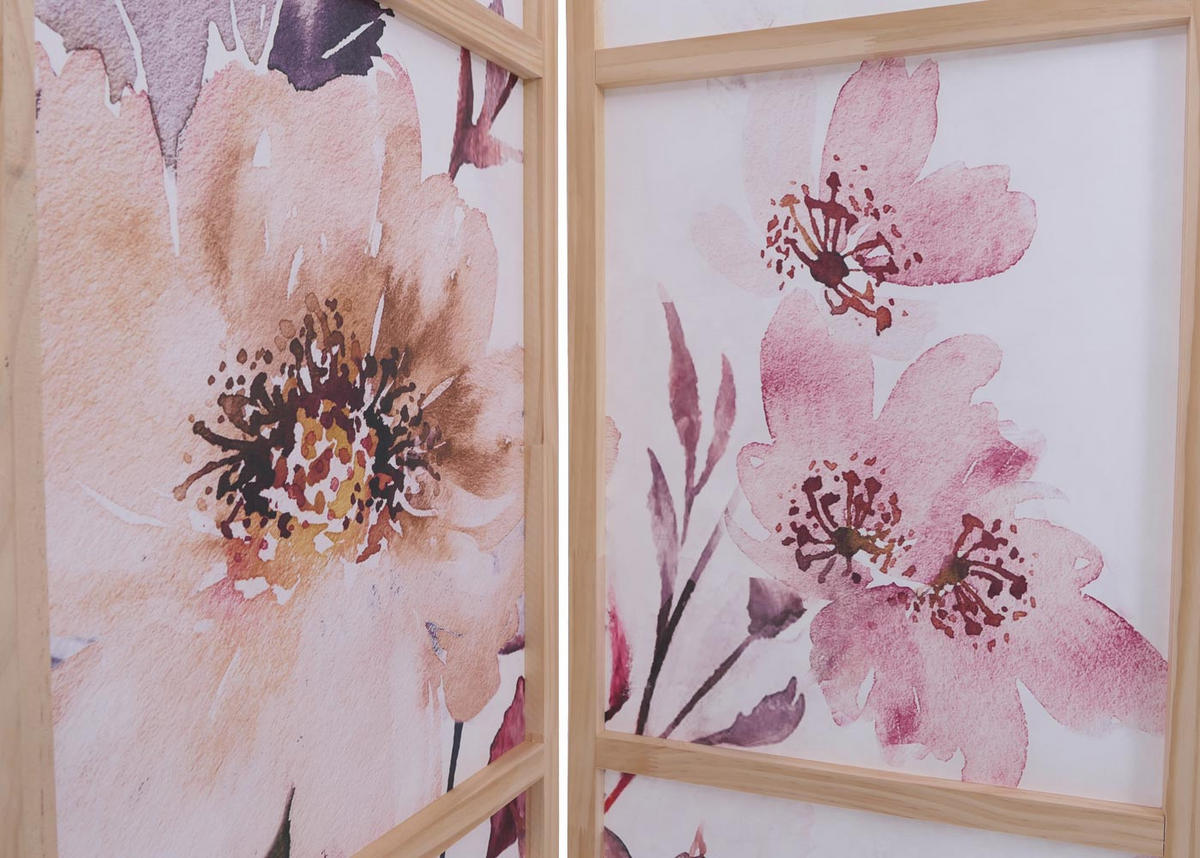 PARAVENT Pink - Pink, Holz (137/170/2cm) - MCW