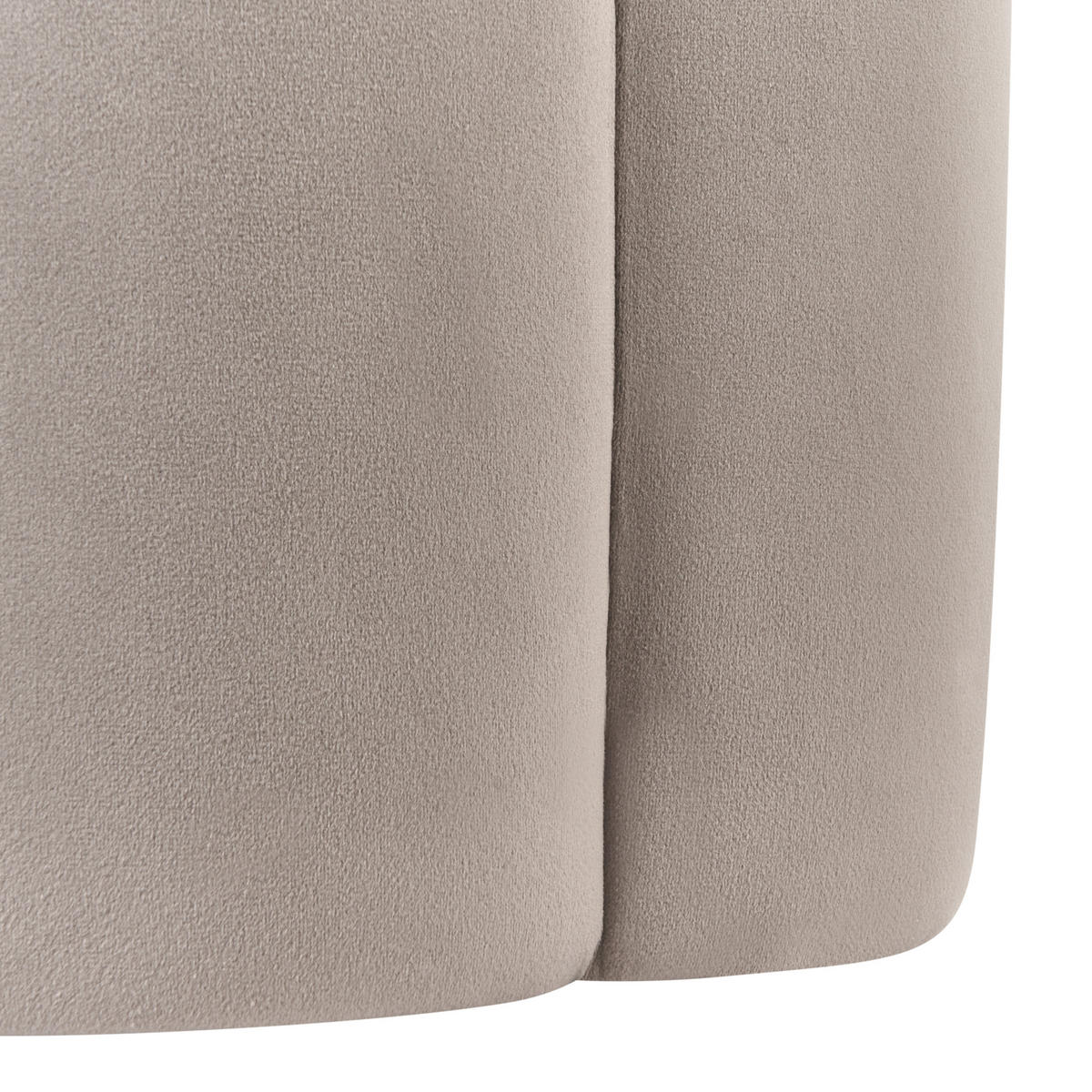 POUF Taupe Tappen - Taupe, Textil (39/45/39cm) - Beliani
