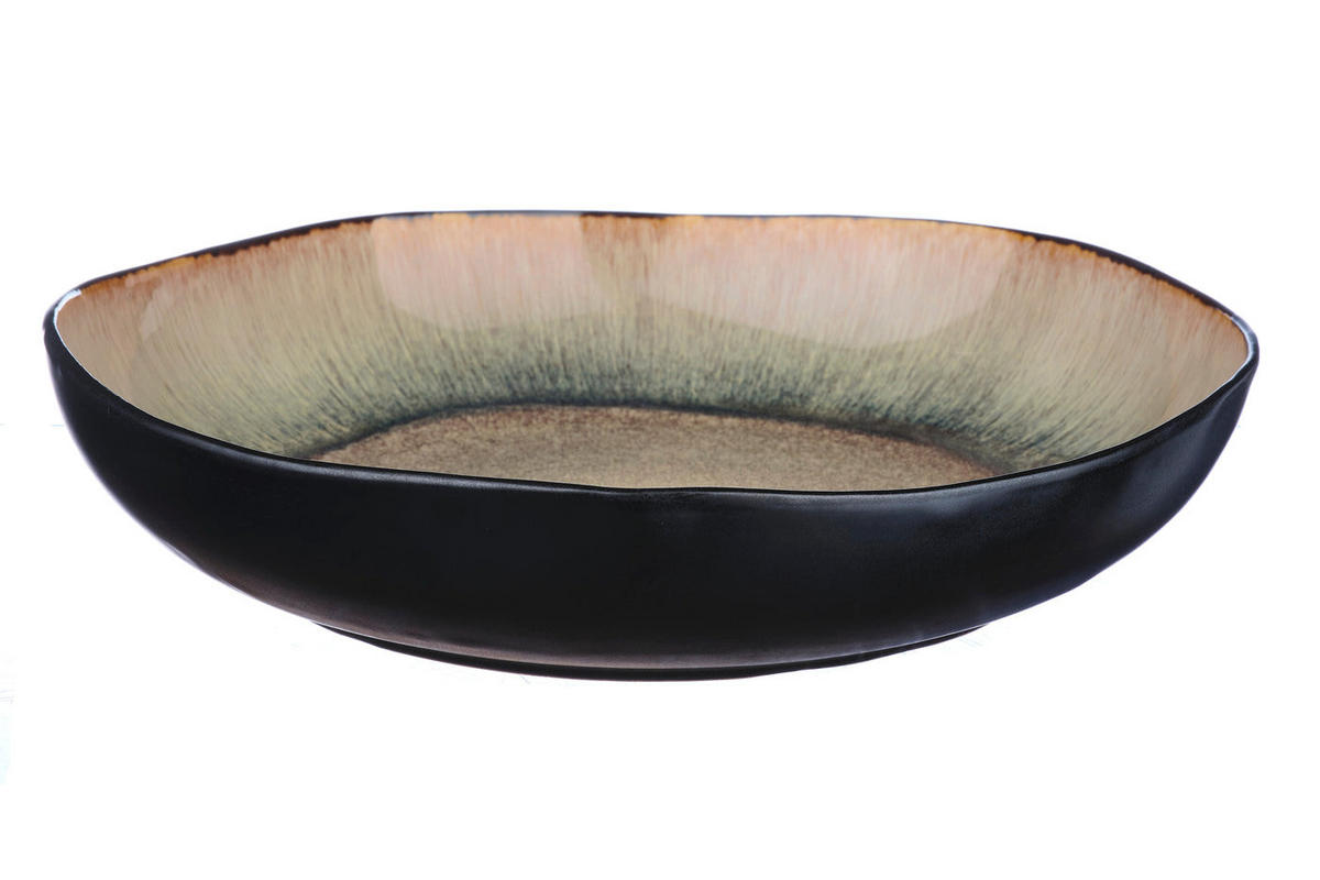 OBSTSCHALE Iris Ø27,5cm und Ø32,5cm - 2er-Set - Wildbraun - Braun, Keramik (6.5cm) - Björn