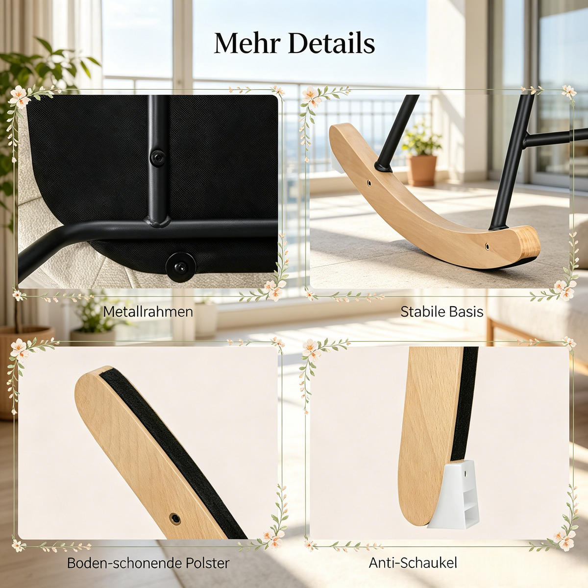 SCHAUKELSTUHL Beige Samt mit Hoher Rückenlehne - Beige, Textil (65/95/67.5cm) - Oxeza