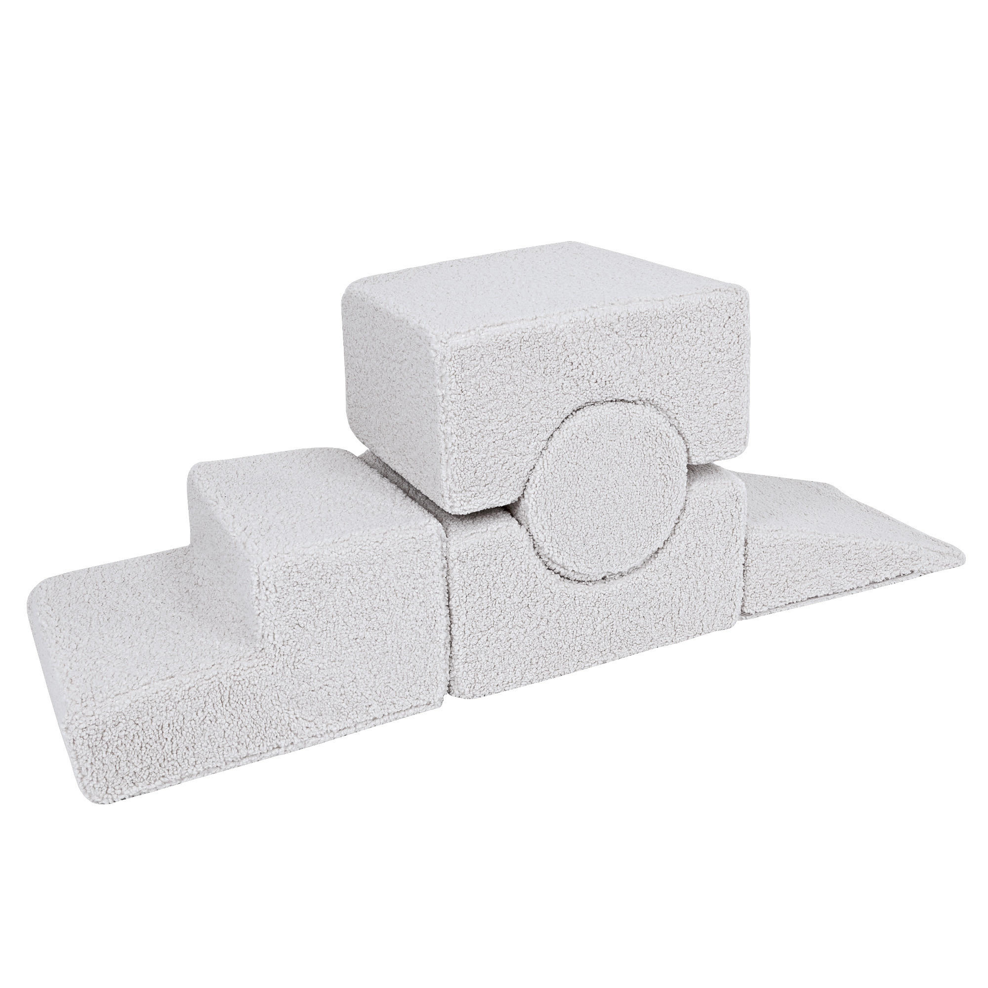 SCHAUMSTOFF-BAUSTEINE für Kinder, Shape, Bearly, Weiß - Weiß Hochglanz, Textil (45/30/169cm) - MeowBaby