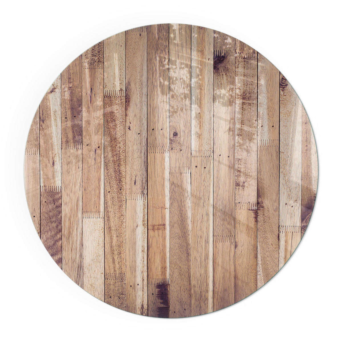 GLASPLATTE für Kamin Ø 70 cm - Braun, Glas (70/70/0.4cm) - TULUP