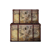 TRUHE und Kiste - 59 cm, 69 cm x 36 cm, 43 cm - stoff - braun Aventura - Braun, Holz/Holzwerkstoff (59/40/36cm) - Vente-Unique