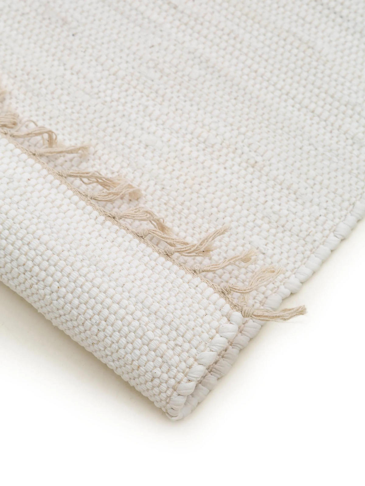 TEPPICH aus recyceltem Material Tom Weiß 80x300 cm - Weiß, Textil (80/300cm) - benuta Pop