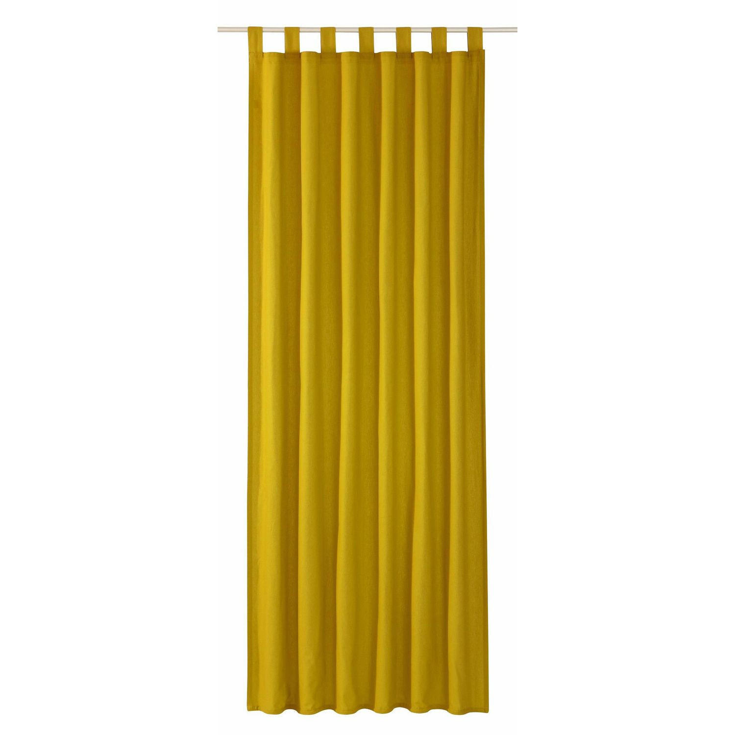 SCHLAUFENVORHANG IM UNI DESIGN DOVE Blickdicht - Sahara, Textil (140/0.5/255cm) - Tom Tailor