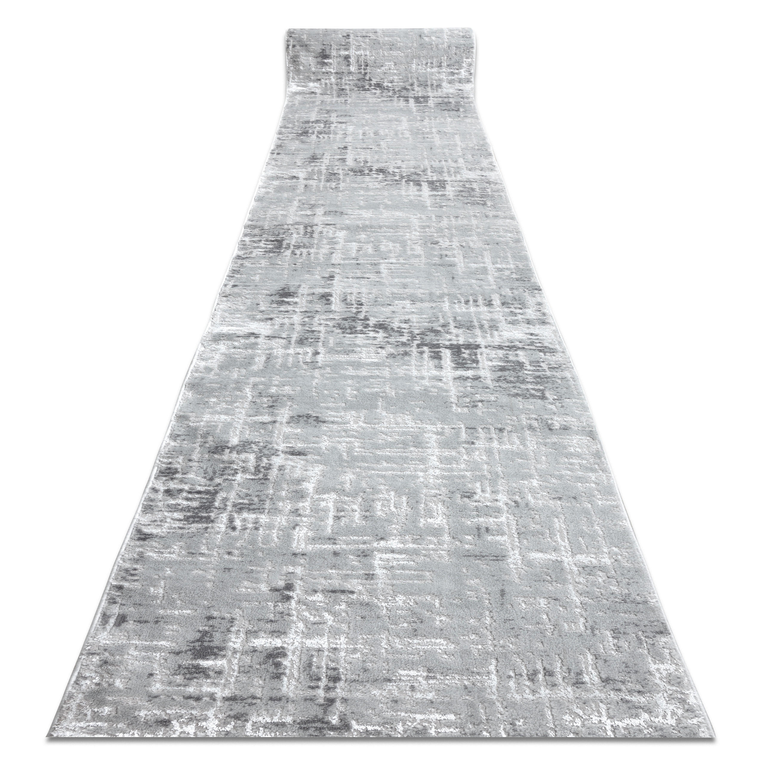 LÄUFER Strukturell MEFE 70/250 cm - Grau, Textil (70/250cm) - rugsX