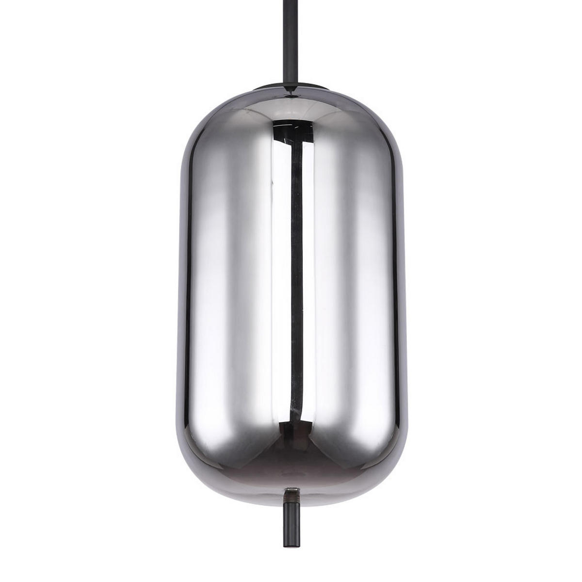 PENDELLEUCHTE Metall Grau Rauchoptik - Grau, Glas (22/22/120cm)