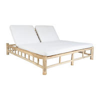 SONNENLIEGE - 215 cm x 180 cm - Holz, Platte - Naturfarben Hell TULUM - Naturfarben, Holz (215/46/180cm) - Vente-Unique