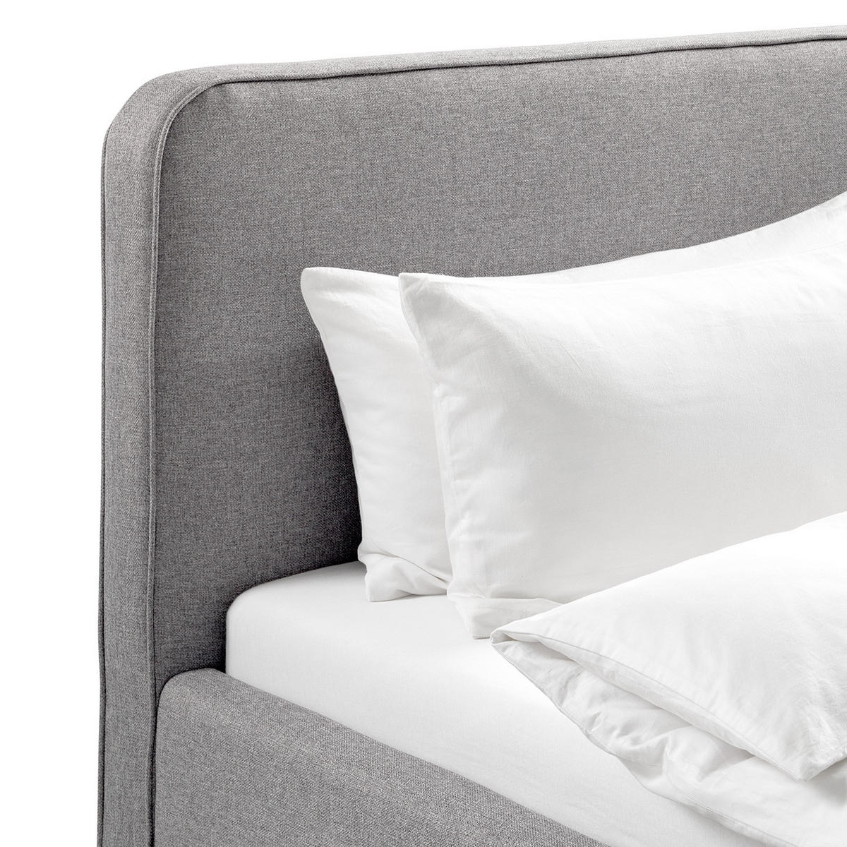 POLSTERBETT - Grau, Textil (180/200cm) - home24