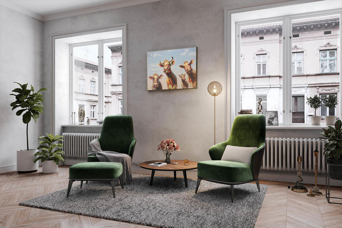 ÖLGEMÄLDE 100/75 cm - Braun, Holz/Textil (100/75cm) - KUNSTLOFT