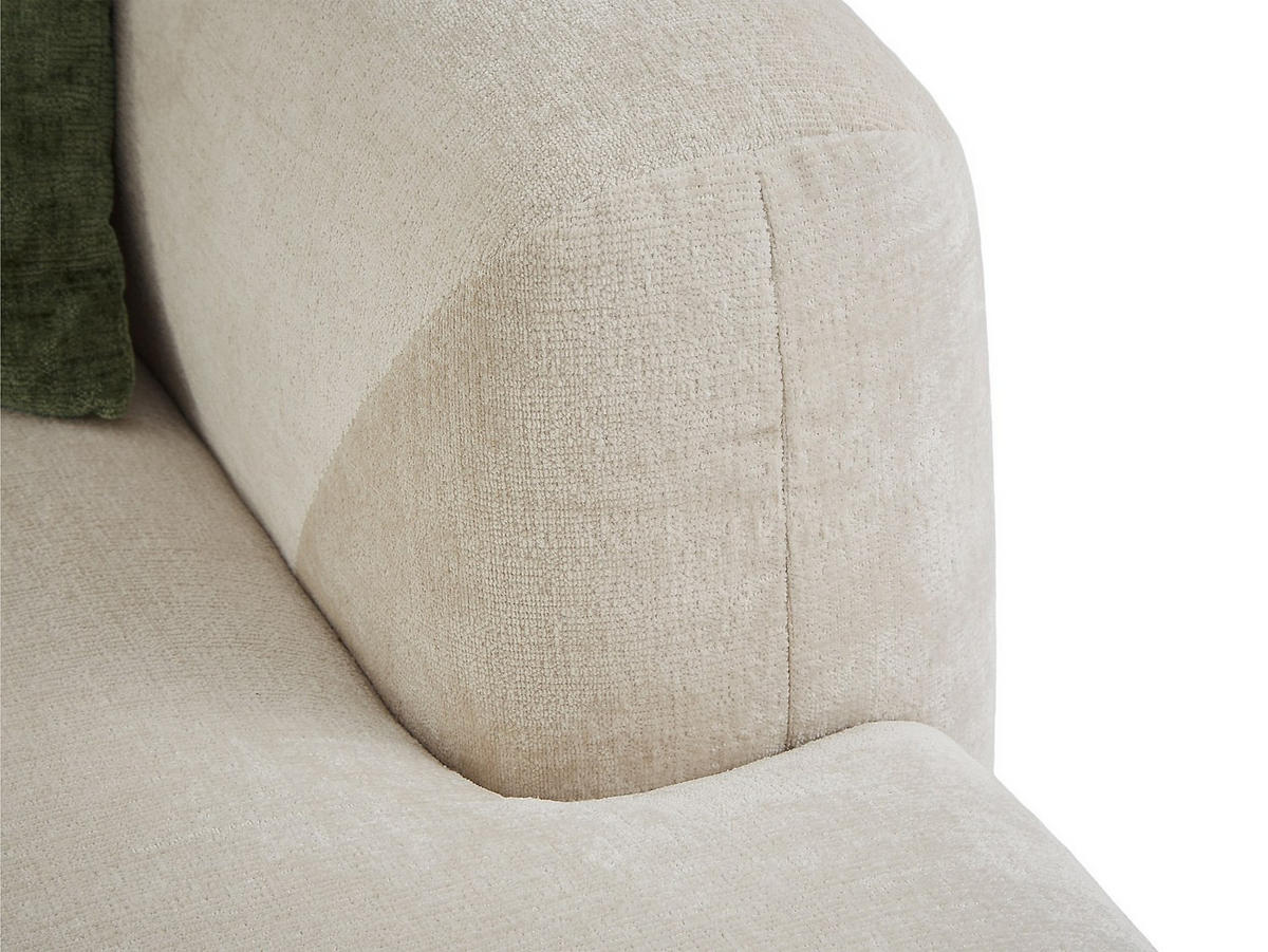 ECKSOFA - Ecke rechts - Stoff - Beige - TANCAVO - Beige, Textil (307/178cm) - Vente-Unique
