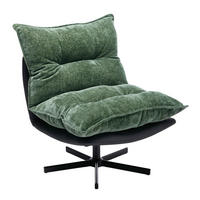 SESSEL Drehbar Relaxsessel 3-Stufen Lehne Memory Foam - Dunkelgrün, Textil (81/60/106cm) - Urban Meuble