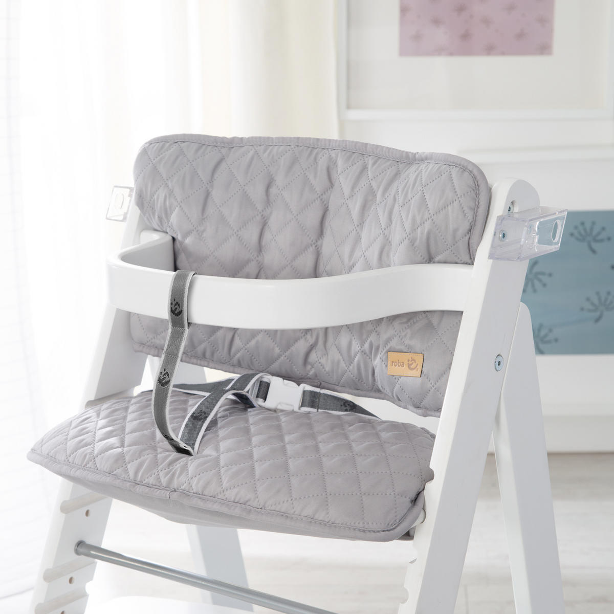 KINDERHOCHSTUHL Sit Up Fun mit Sitzverkleinerer Weiß - Weiß, Holzwerkstoff/Textil (50/80/54cm) - Roba