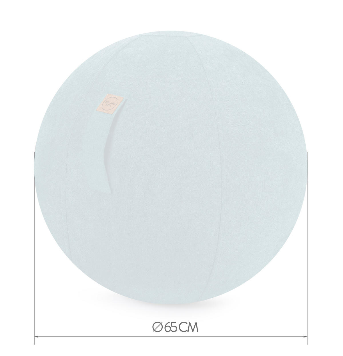 SITZBALL ALFA - Schwarz, Textil (65/65/65cm) - Magma Heimtexx