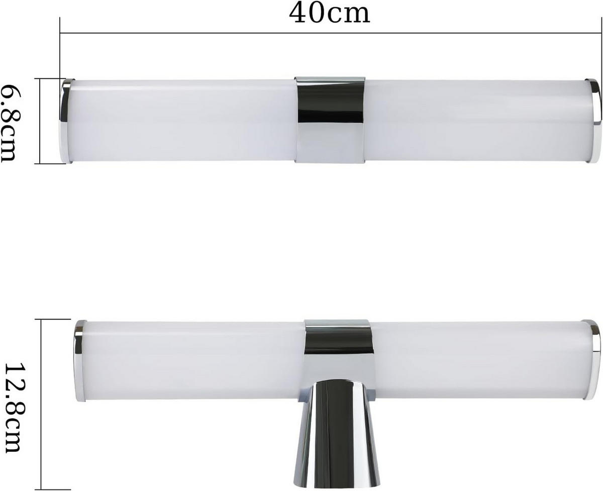 SPIEGELLEUCHTE Flackeris 12.8/6.8/40.0 cm - Weiß, Kunststoff (12.8/6.8/40cm) - ZMH