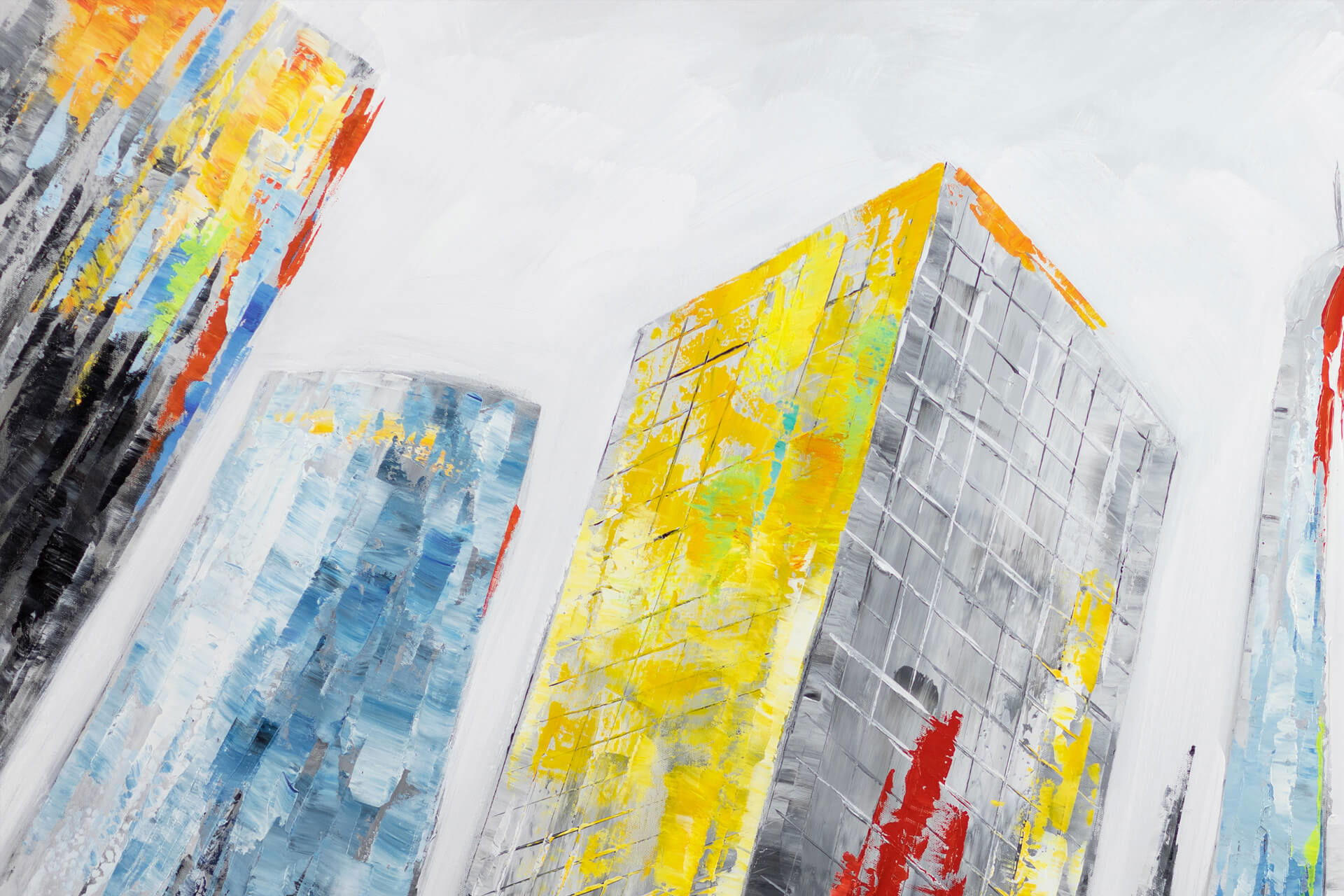 ACRYLBILD HANDGEMALT 120/80 cm - Multicolor/Grau, Holz/Textil (1.7/80cm) - KUNSTLOFT