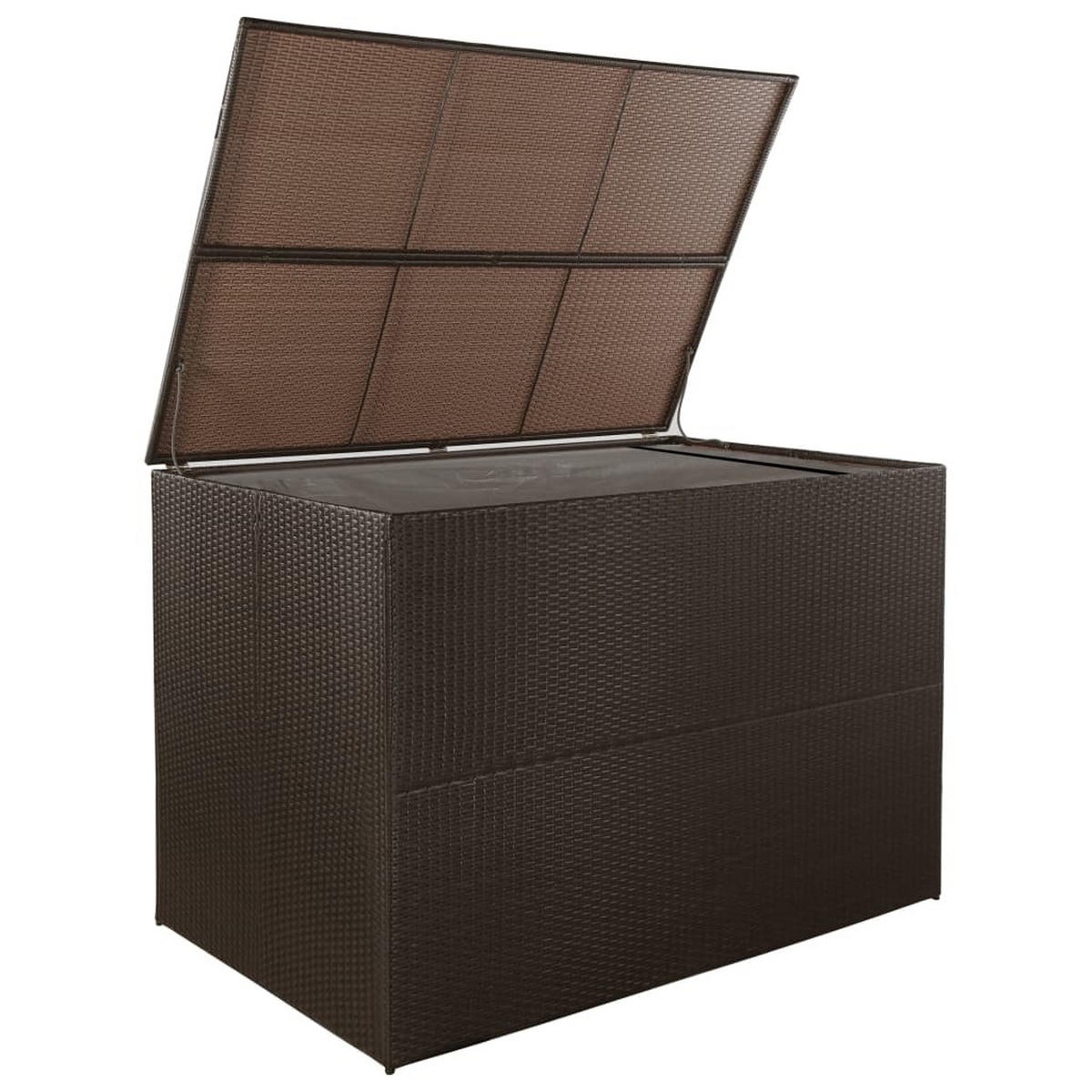 GARDEN-AUFLAGENBOX Braun 150x100x100 cm Poly Rattan - Braun, Kunststoff (150/100/100cm) - furnicato