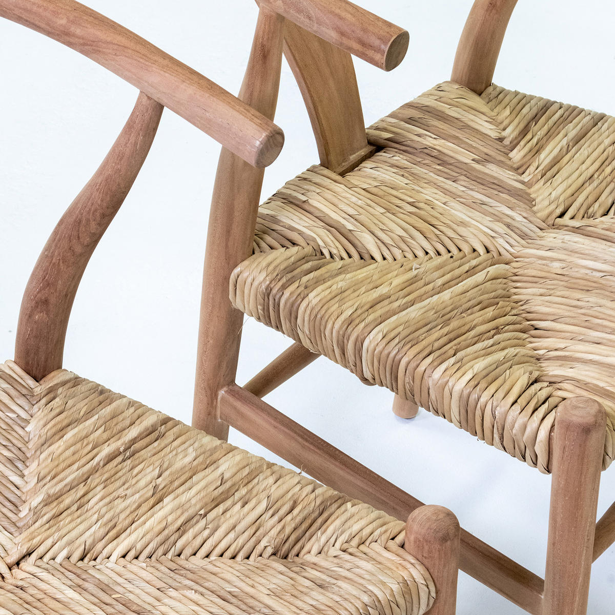 ESSZIMMERSTUHL 2er Set aus Teakholz, natürlich - Braun, Holz (62/82/55cm) - Giga Meubel