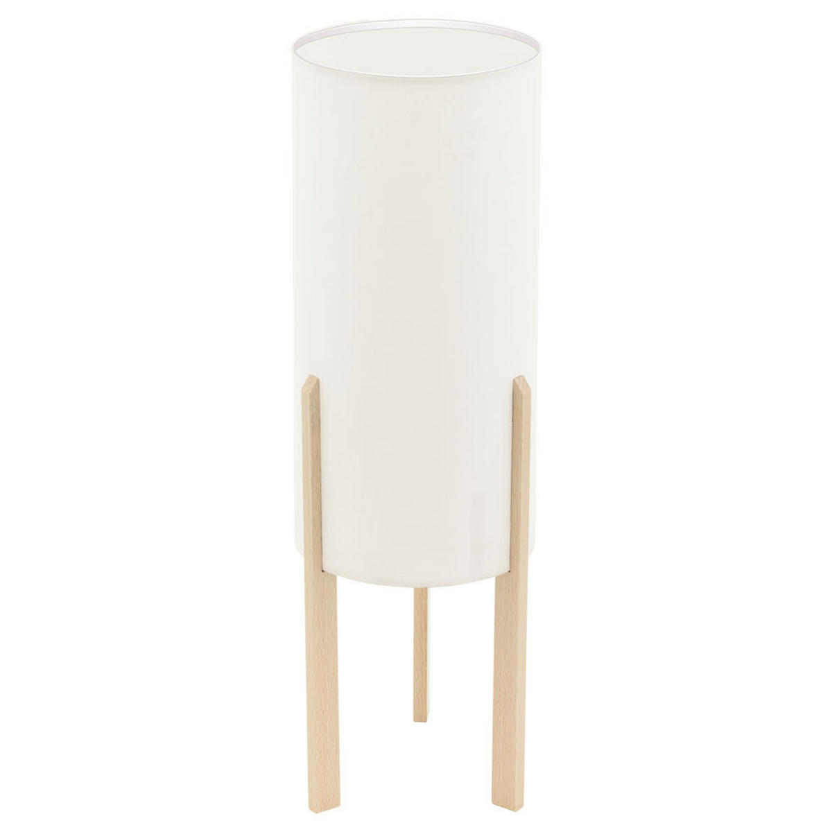 TISCHLEUCHTE Holz Beige Textil - Beige, Holz (16/16/50cm)