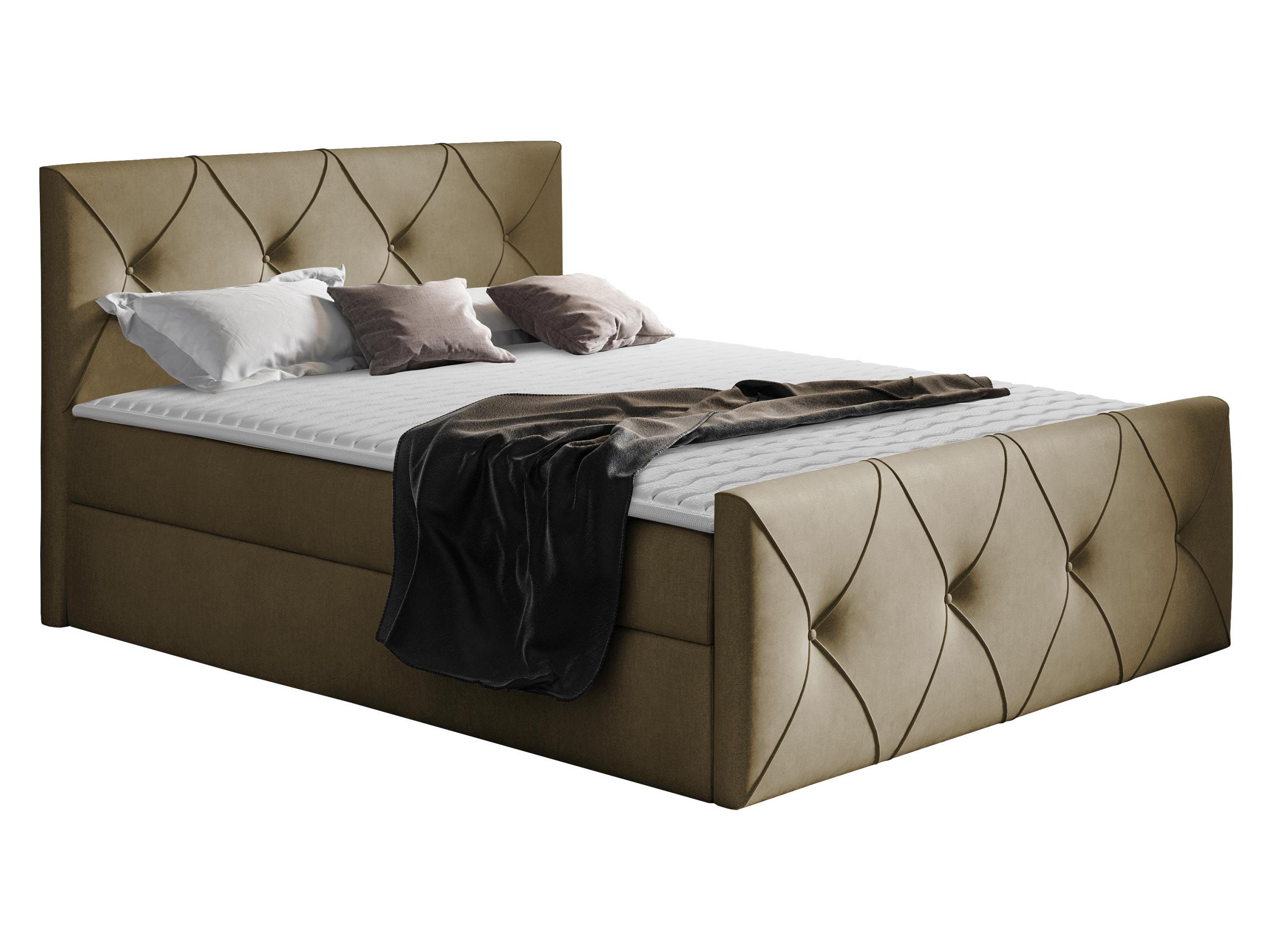 BOXBETT Crystal Lux - Beige, Holz (120/200cm) - MIRJAN24