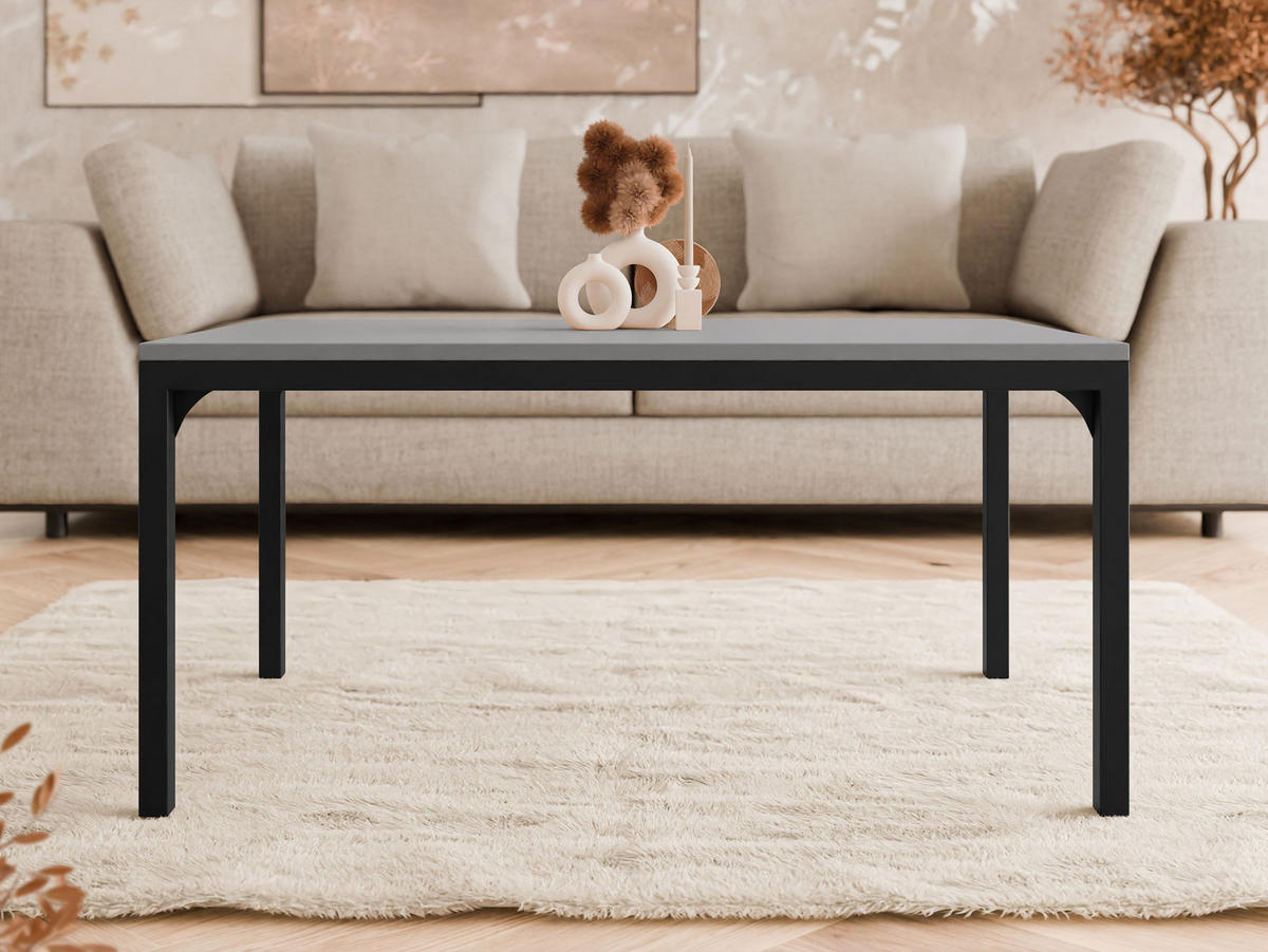 COUCHTISCH Mocca 1 - Schwarz/Grau, Holzwerkstoff/Metall (60/100/50cm) - MIRJAN24