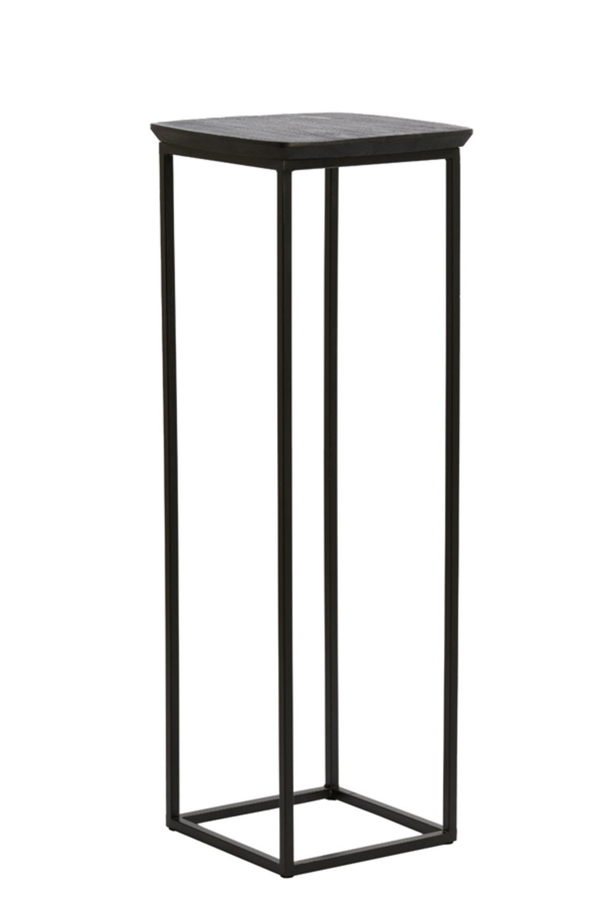 SÄULE Quenza Schwarz 35/35/100 cm - Schwarz, Metall (35/35/100cm) - Light & Living