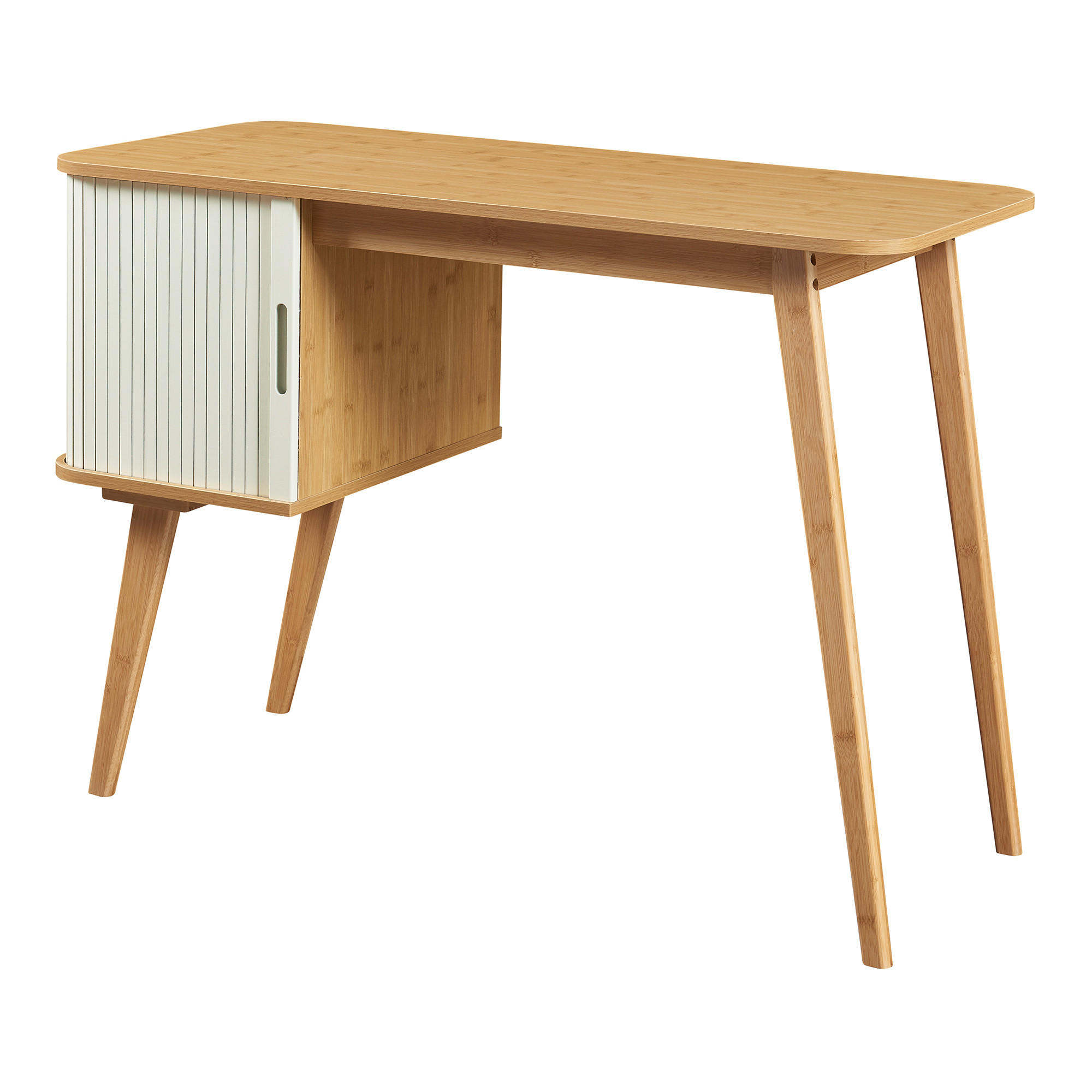 SCHREIBTISCH Tysvær - Creme, Holz/Holzwerkstoff (48/105/75cm) - [en.casa]