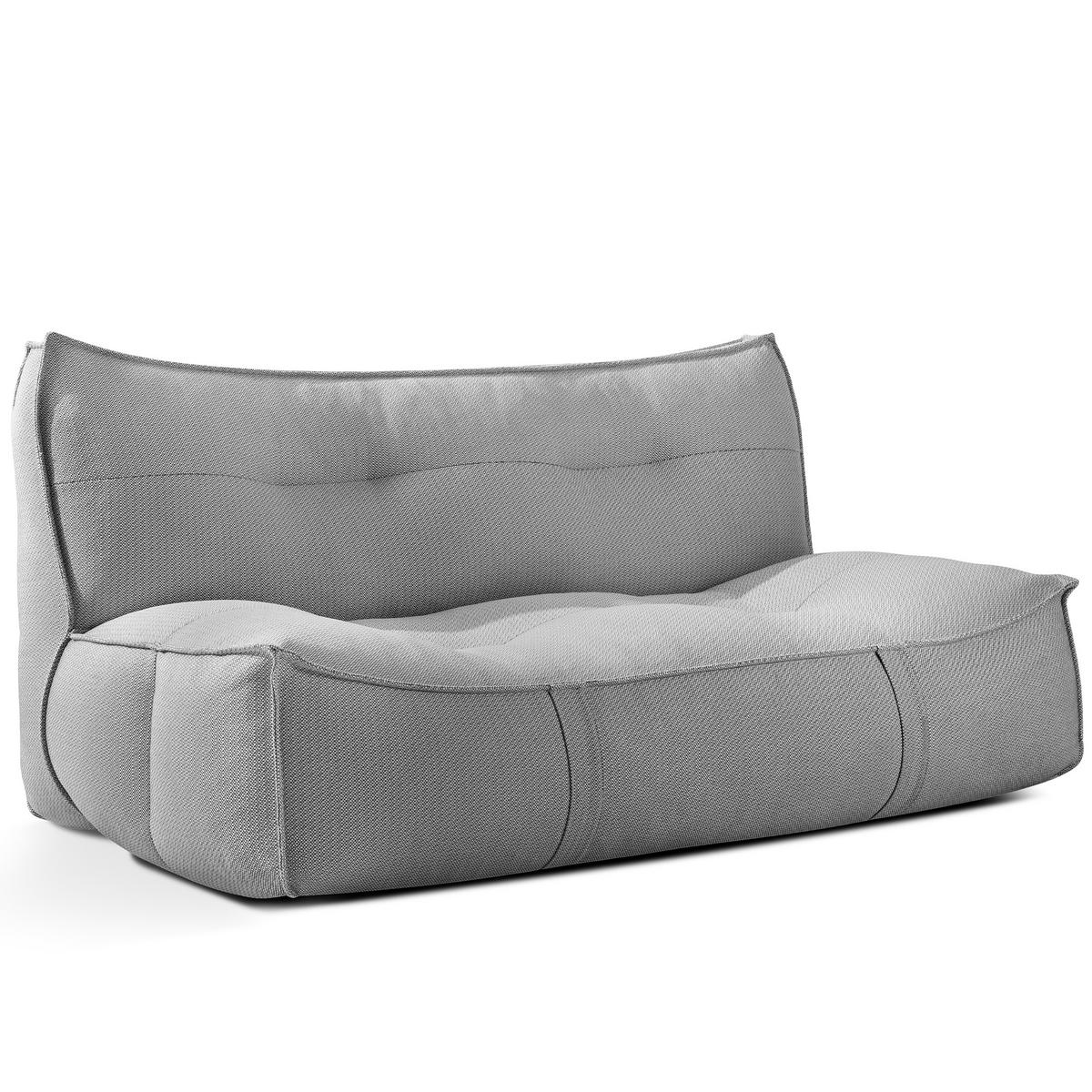 GARTENSOFA LOVIA Lounge, Schwarz/Weiß - Schwarz, Textil (177/82/106cm) - KONSIMO®