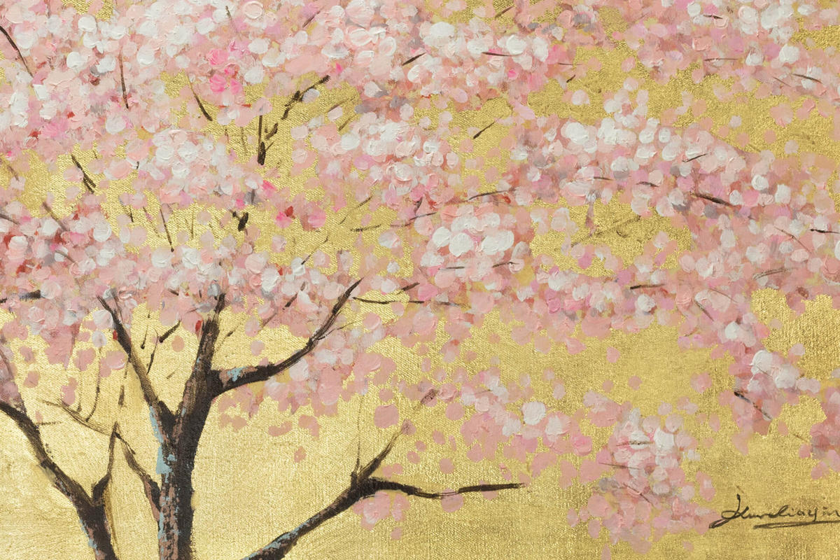 ÖLGEMÄLDE 120/60 cm - Pink/Braun, Holz/Textil (120/60cm) - KUNSTLOFT