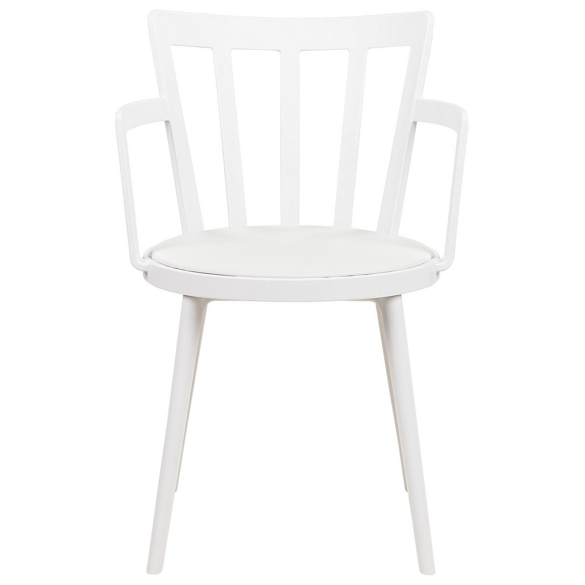 ESSZIMMERSTUHL 4er-Set Kunststoff Weiß Morill - Weiß, Kunststoff (45/77/52cm) - Beliani