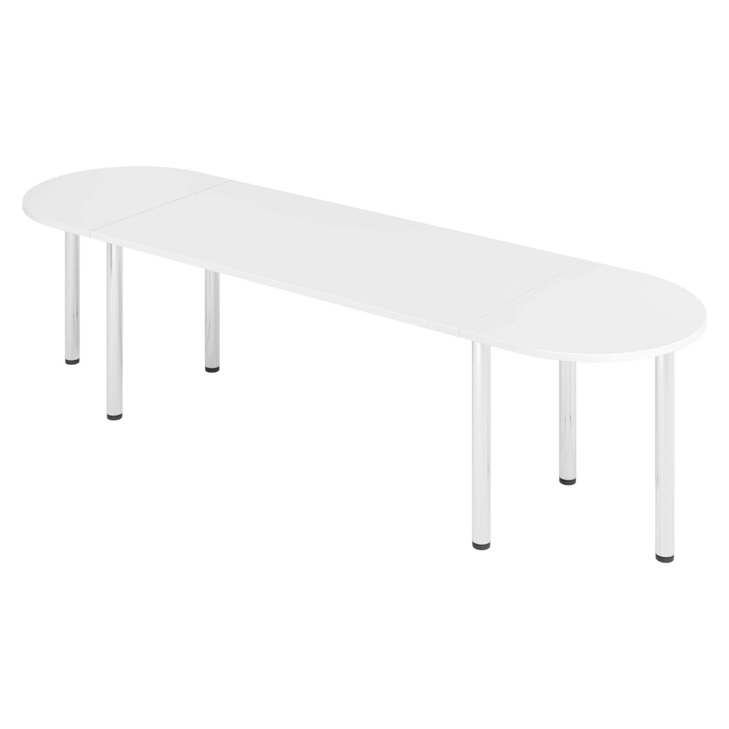 KONFERENZTISCH-SETS Serie-K 80/280/74 cm in Weiß - Weiß, Holzwerkstoff (80/280/74cm) - bümö