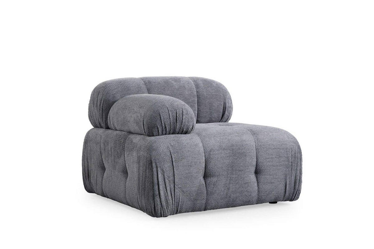 ECKSOFA inklusive Hocker - Schwarz/Grau, Holz/Kunststoff (290/160cm) - myHomelando