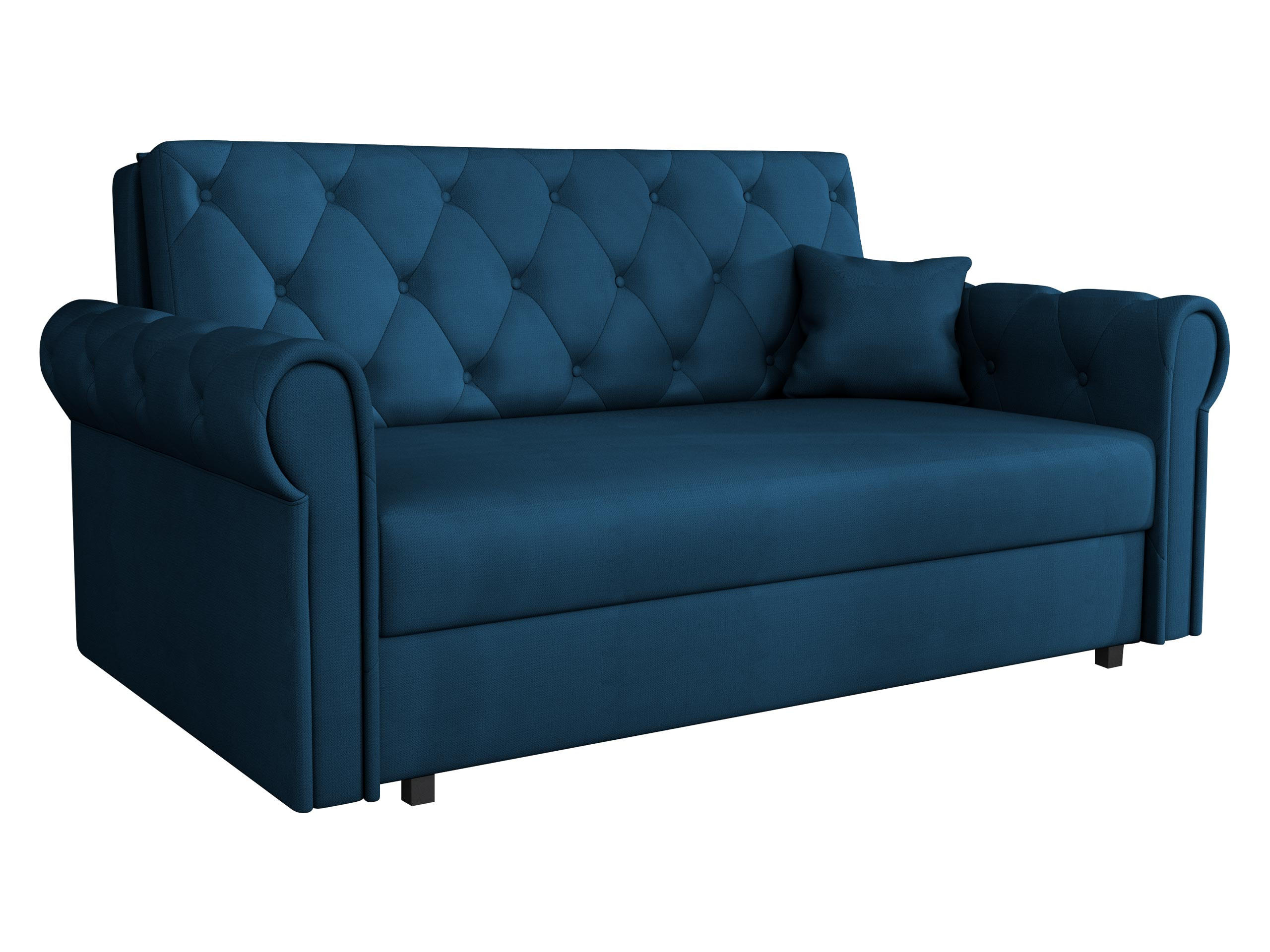 SCHLAFSOFA Viva Roma III - Blau/Schwarz, Holz/Textil (168/85/98cm) - MIRJAN24