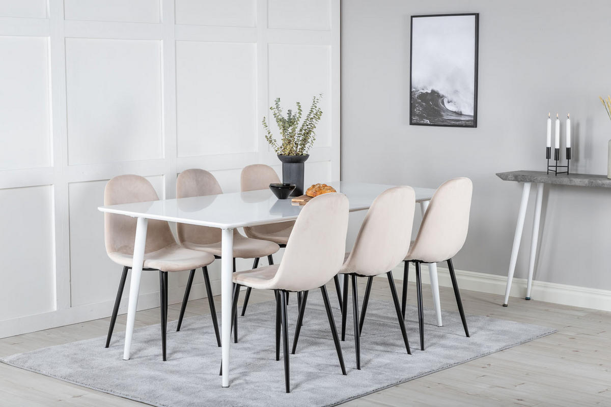 TISCHGRUPPE Beige - Beige, Holzwerkstoff (90/75/180cm) - ebuy24