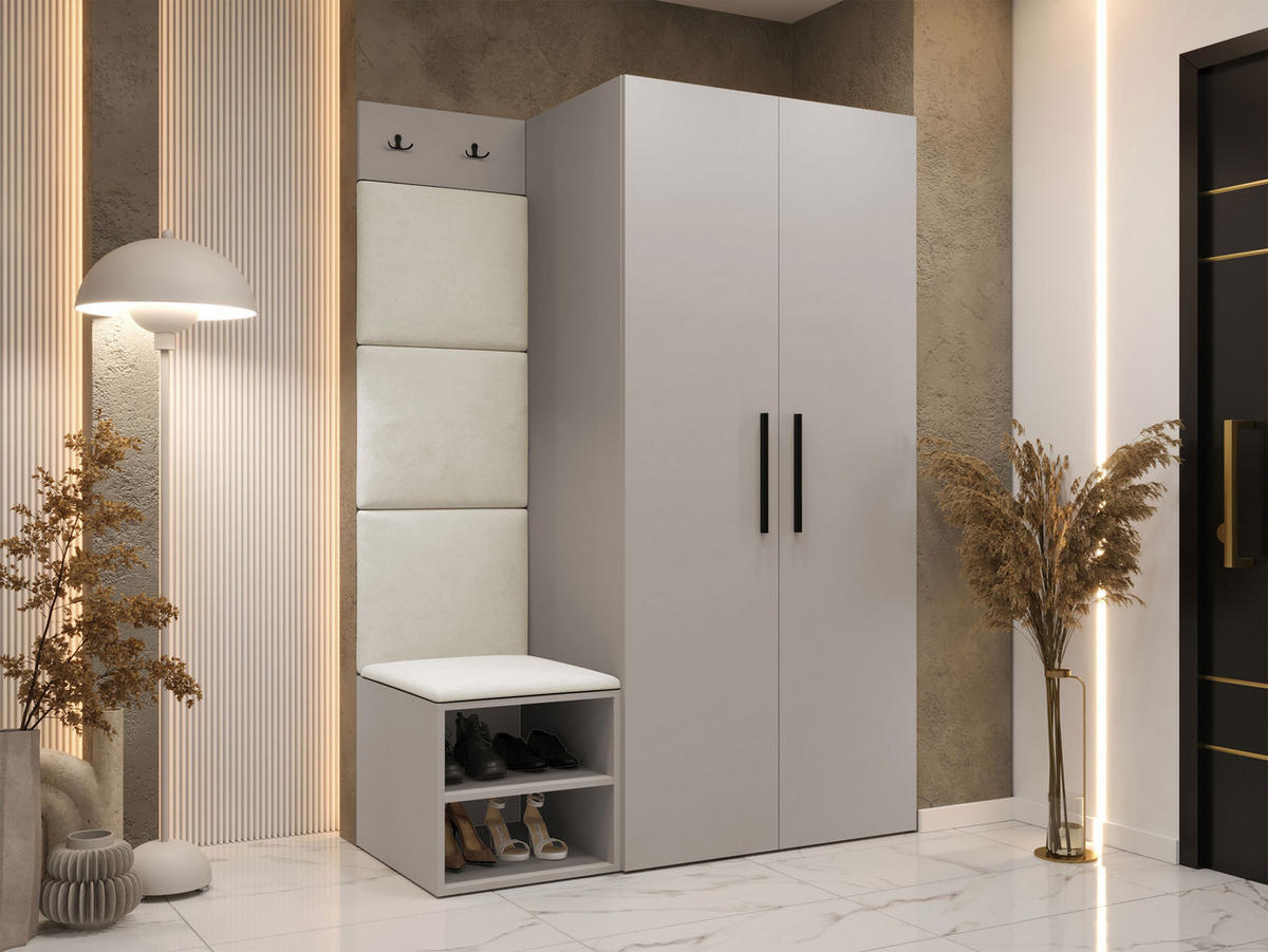 GARDEROBEN-SET Medi IV - Kaschmir/Beige, Holzwerkstoff/Kunststoff (80/191/50cm) - MIRJAN24