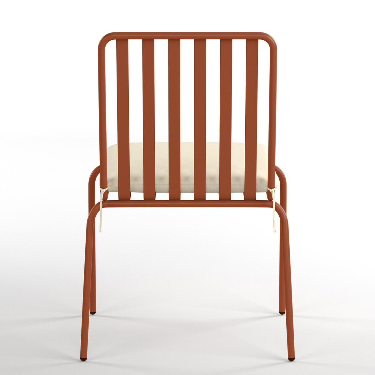 GARTENSTUHL - 2er-Set - Stahl - Terracotta, Textil/Metall (54/87/57cm) - home24