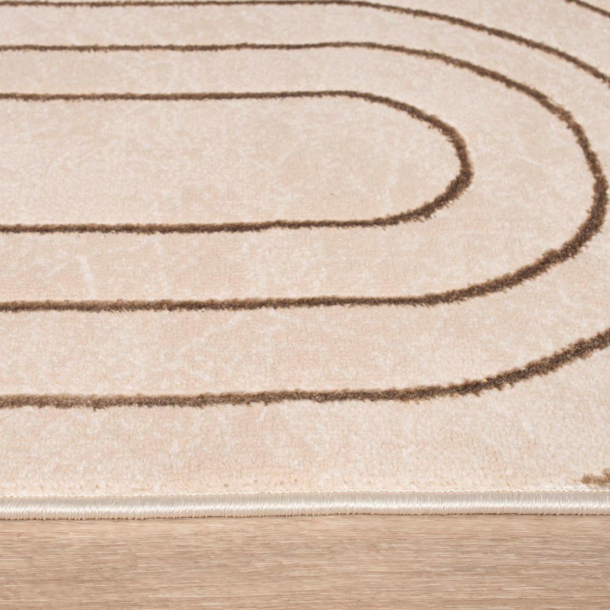 KURZFLORTEPPICH, abstrakt, Florhöhe 11 mm, Creme, 120 x 160 cm - Beige, Textil (120/160cm) - KADIMA DESIGN