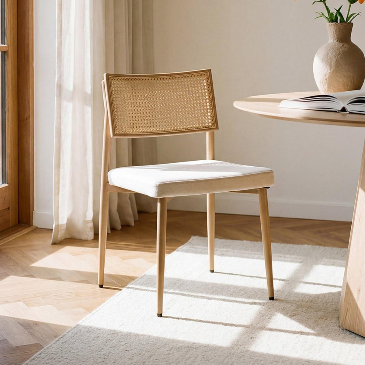 ESSZIMMERSTUHL Yara Natürlich 48 cm x 79 cm 2er-Set - Naturfarben, Textil (48/79/57cm) - Klast Home