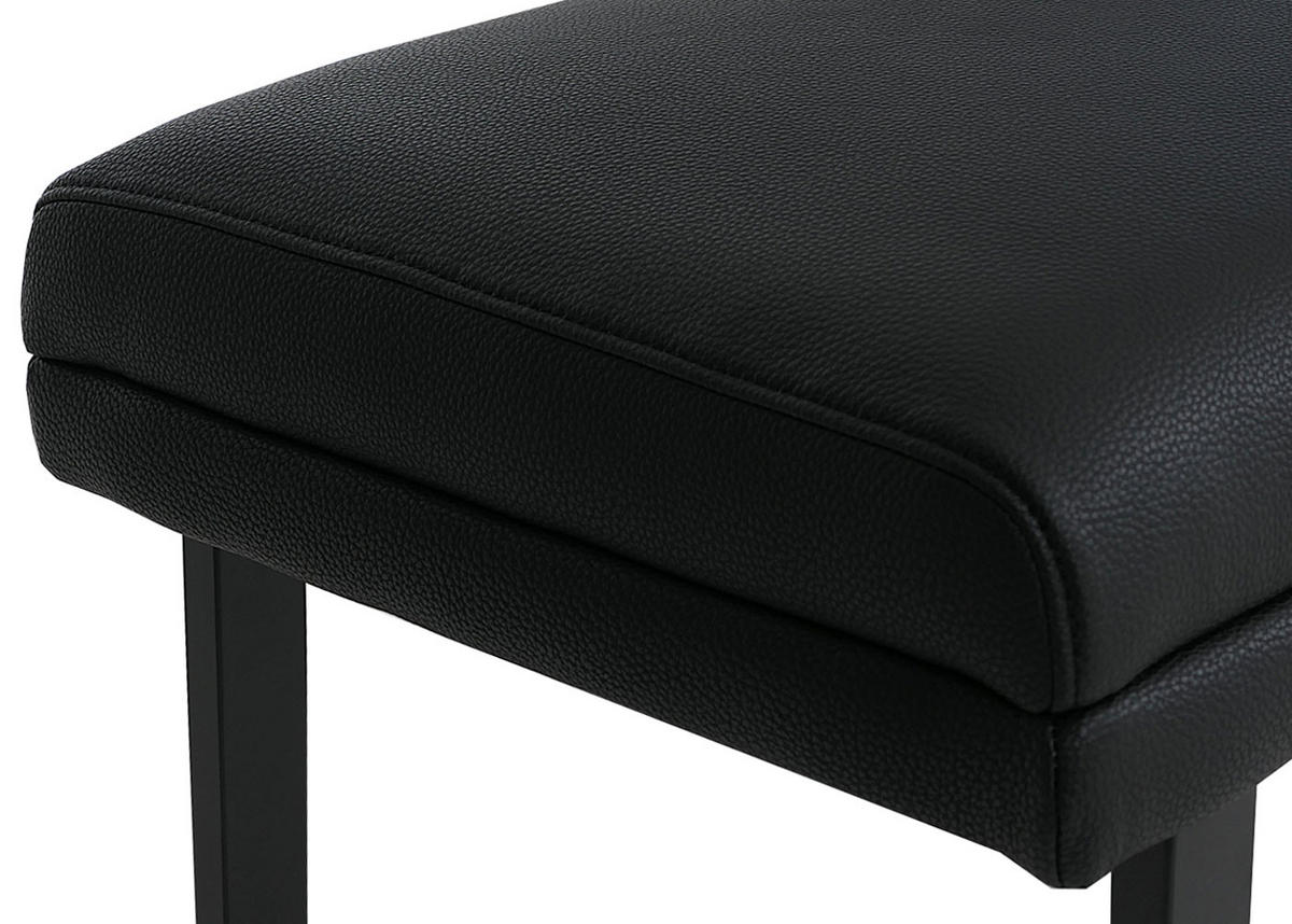 SITZBANK Schwarz - Schwarz, Kunststoff (120/50/43cm) - MCW