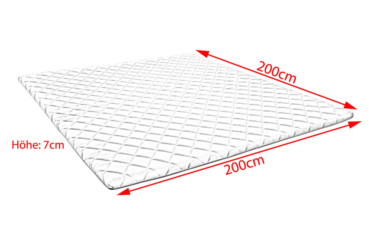 TOPPER GEL-SCHAUM SOLO Weiß - Weiß, Textil (200/200cm) - KAWOLA