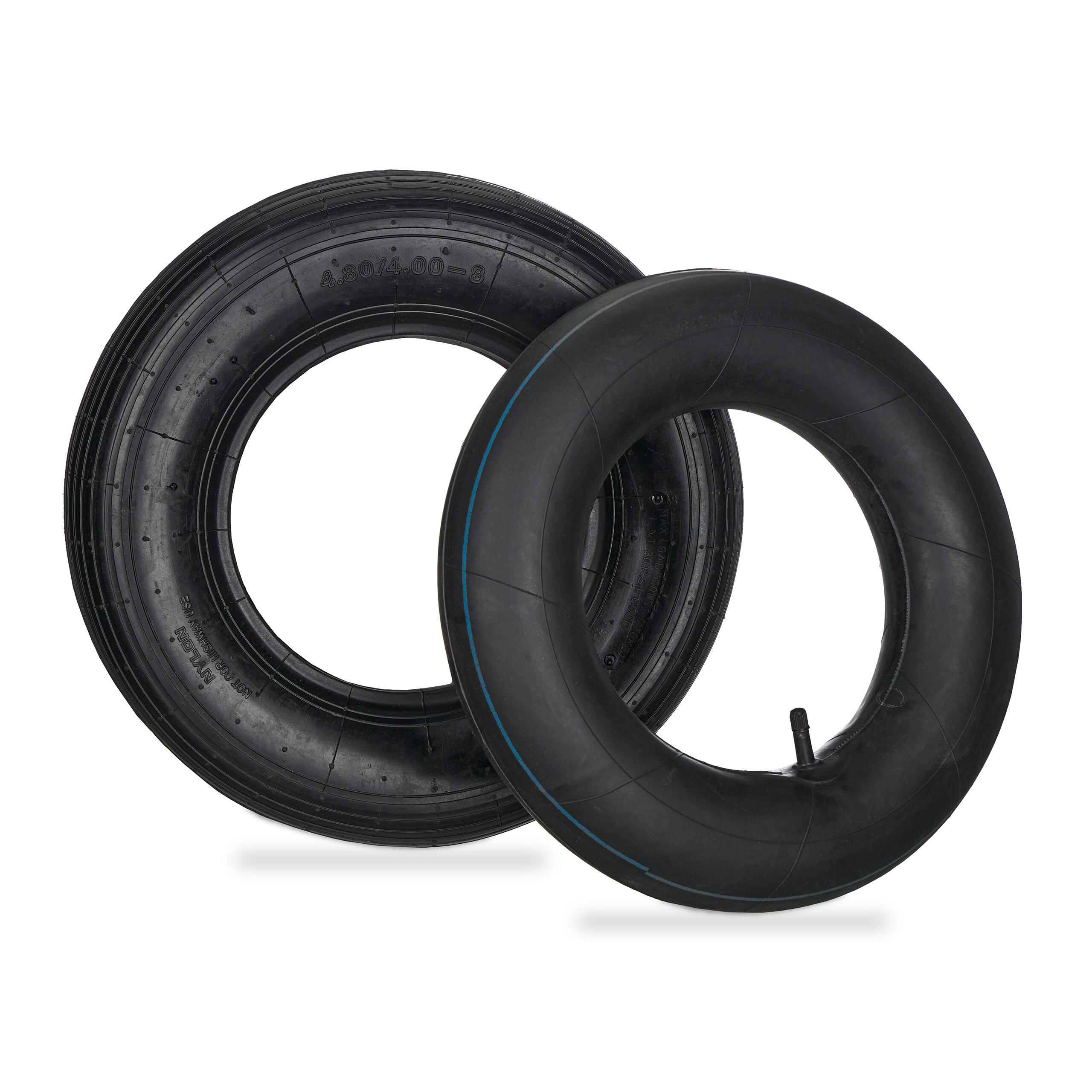 SCHUBKARRENRAD - Schwarz, Kunststoff (40/40/10cm) - Relaxdays