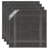 FROTTEE Küchenhandtücher 50x50 cm, 4er Set, Anthrazit Grau - Anthrazit, Textil (50/50cm) - Lashuma