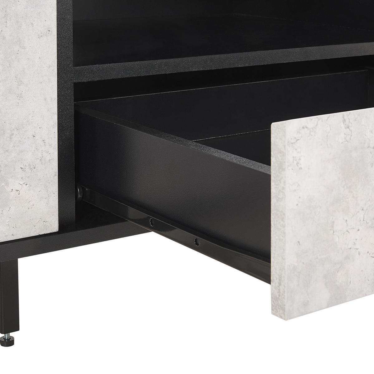 TV-MÖBEL Grau, Schwarz BLACKPOOL 40/177/46 cm - Grau, Holzwerkstoff (177/46/40cm) - Beliani