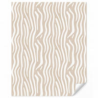 TAPETE - Abstrakt - Zebra - Beige - 160x200 cm - Beige, Papier (160/200cm) - OnlyWow