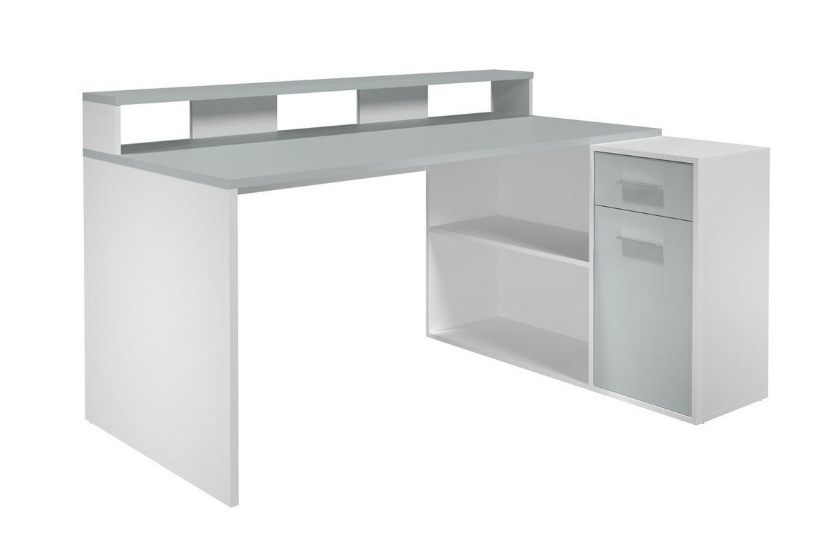 SCHREIBTISCH Weiß - Weiß, Holzwerkstoff (115/160/91cm) - ebuy24