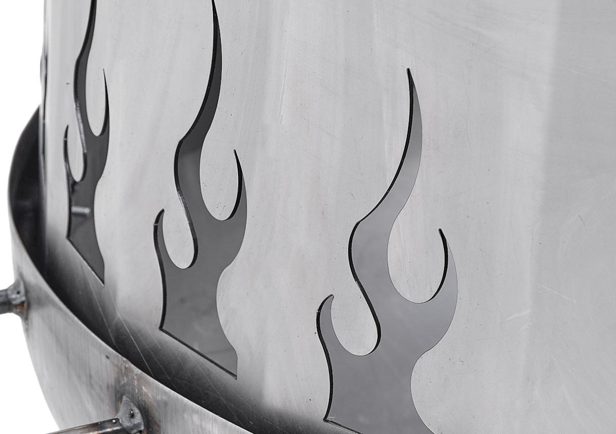 FUNKENSCHUTZ für Feuerschale Ø 80 cm aus Stahl 1,5 mm robust - Grau, Metall (75/30/75cm) - The Favilla