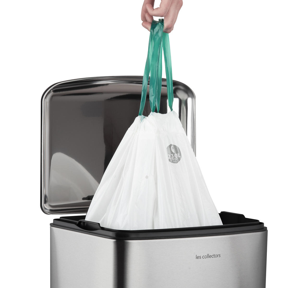 TRETMÜLLEIMER 30L - inox edition N°712 - Silberfarben, Metall (34/61.5/32.5cm) - Les Collectors
