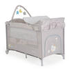 REISEBETT Sleepy Rollen hellgrau Wickelauflage, Matratze, Spielbogen, Seiteneingang - Grau, Kunststoff (60/120cm) - Moni