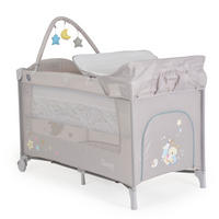 REISEBETT Sleepy Rollen hellgrau Wickelauflage, Matratze, Spielbogen, Seiteneingang - Grau, Kunststoff (60/120cm) - Moni