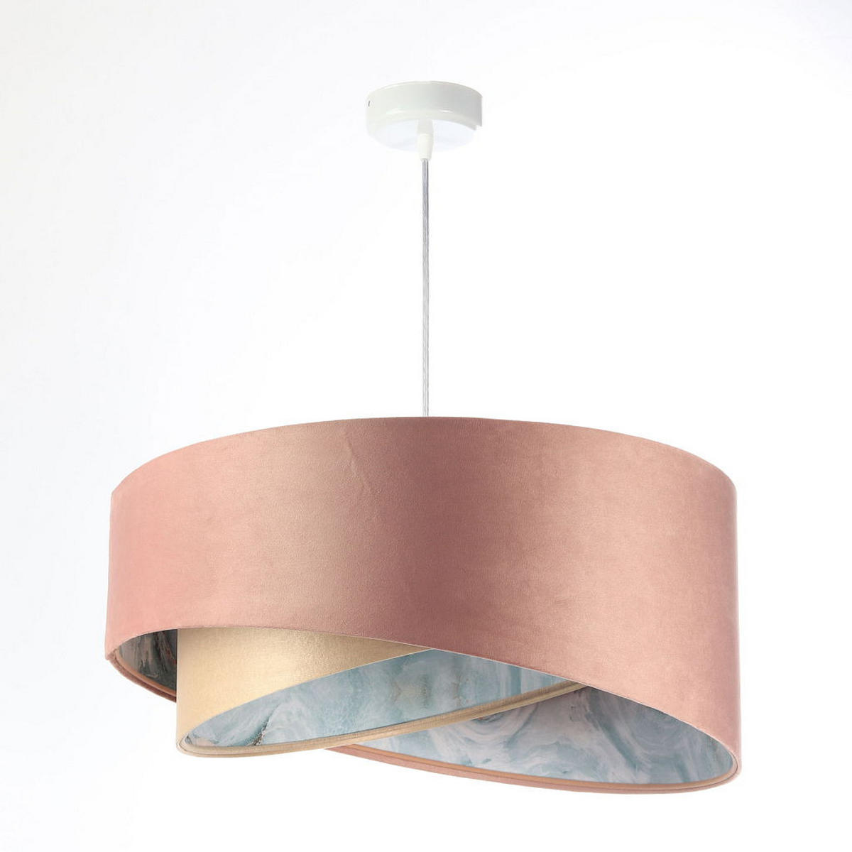 HÄNGELEUCHTE Gold 50/23 cm - Pink/Goldfarben, Kunststoff (50/1.3/23cm) - ONZENO